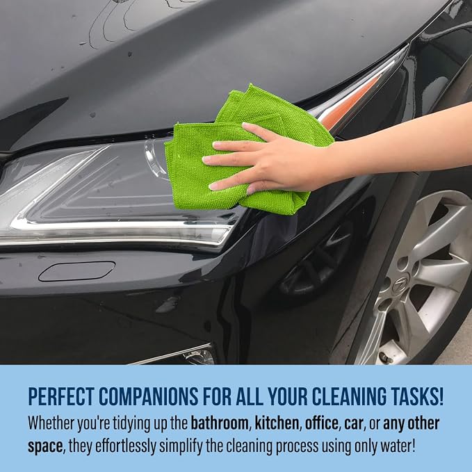GREEN LIFESTYLE Microfiber Cleaning Cloth 11.5" x 11.5" 750 Pack - Edgeless Microfiber Towels for Cars, Cleaning Rags, Lint Free Car Microfiber Towel, Reusable Cleaning Cloths (Multicolor) - Image 3