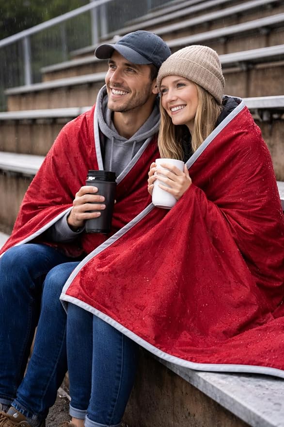 The Original Good-Time Red/Gray Waterproof Blanket MidSize 60x40 | 100% Leakproof for Messy Moments, Pets and Spills, Machine Wash & Dry - Image 3