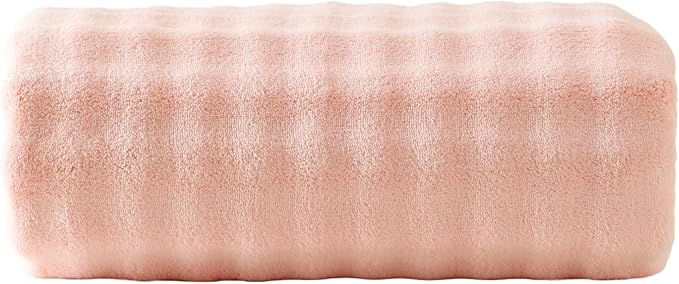 Bath Sheets Set 40x80 Inches Microfiber Extra Large BathTowels Super Soft Absorbent Quickly Dry Shower Towels for Bathroom (Pink,PK 1) by FITIFINE