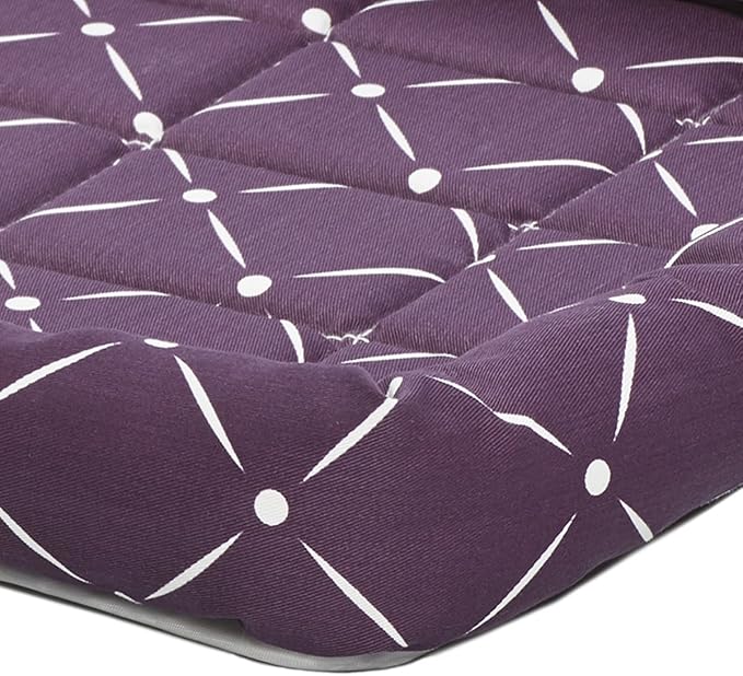 Midwest Homes for Pets 40224-PLD Quiet Time Couture Ashton Bolster Pet Bed, Medium Dog/24, Plum - Image 3