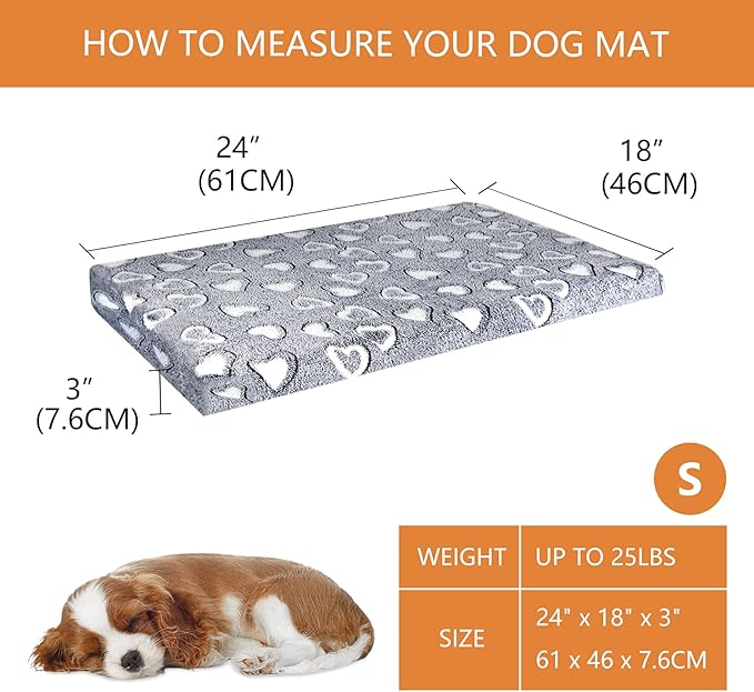 VANKEAN Reversible Cool/Warm Crate Mat Waterproof Washable Firm S-XXL Grey - Image 2