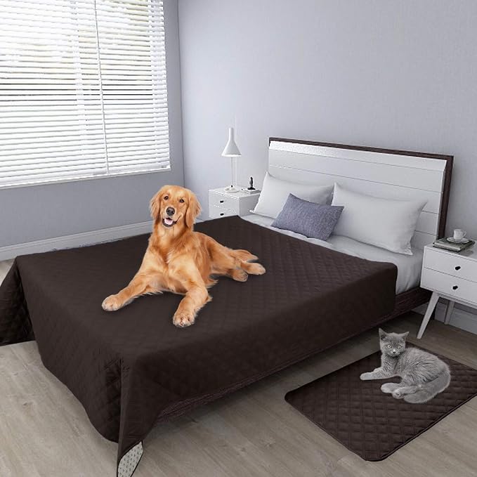 Easy-Going 100% Waterproof Dog Bed Cover, Non-Slip Pet Blanket for Furniture, Washable Couch Cover, Repleasement Sofa Cover (68x82 in,Chocolate) - Image 2