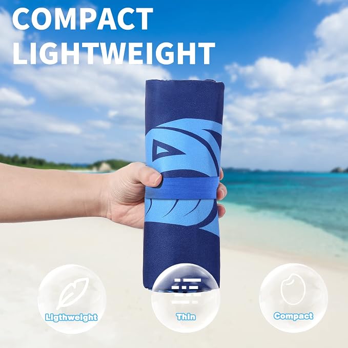 Microfiber Beach Towel Oversized 71x32 Multiple with Bag 6 Pack Bulk | Thin Lightweight Sand Free Absorbent Quick Dry Large for Travel Pool Swim Bath Cruise Sports Camping Essentials Adults Gifts - Image 2