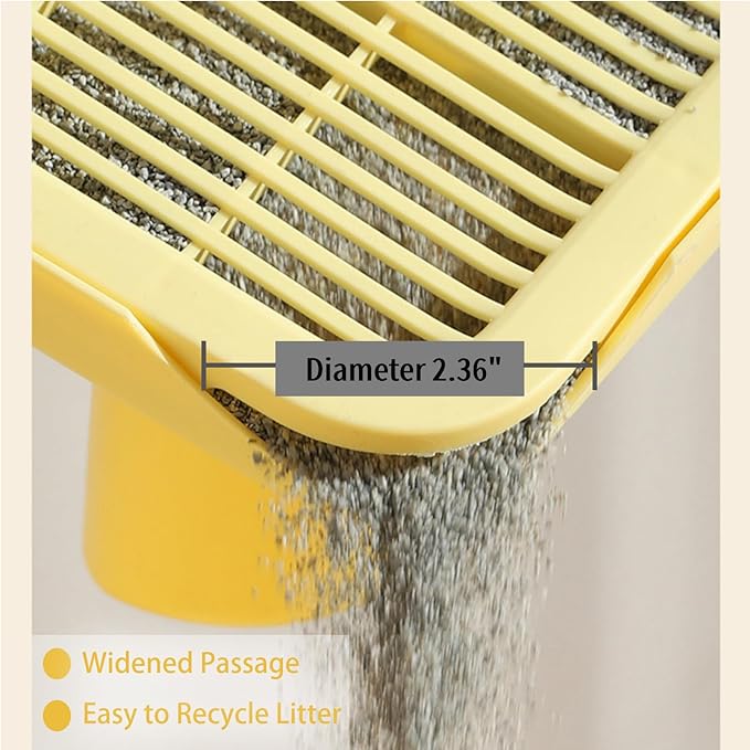 Cat Litter Mat Litter Trapping Mat,19.69"X15.95"X3.54"Litter Box Mat,Waterproof Cat Mats for Litter Large,Easy Clean,Non-Slip Litter Mat for Cat,Urine-Proof Kitty Litter Catcher Mat,Washable (White) - Image 4