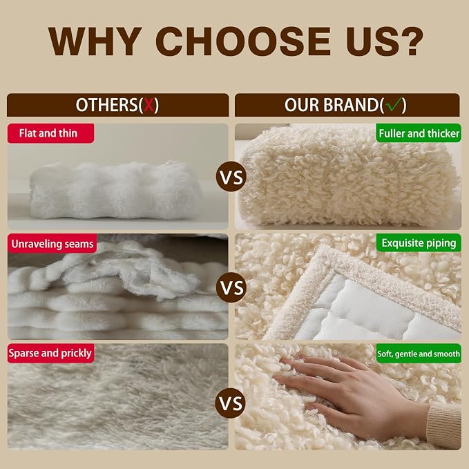 OHSIO Couch Cover for Pets, Washable Non-Slip Sofa Cover Pet Friendly, Soft Fuzzy Teddy Fleece Sofa Slipcover for 2-3 Cushion Sofa Furniture Protector (Ivory, 27.6" x 63") - Image 6
