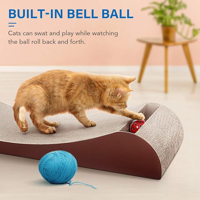 FluffyDream Cat Scratcher Cardboard Lounge Bed, Cat Scratching Pad, Pet Lounger (Lounge Bed) - Image 2