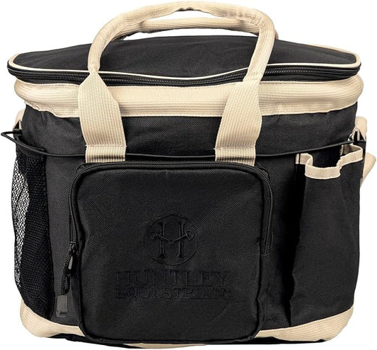 Huntley Equestrian Deluxe Grooming Bag Perfectly Designed Easy Access Multi Pocket Zipper Top Closure Double Handles Shoulder Strap Exterior Pockets by HuntleyEquestrian