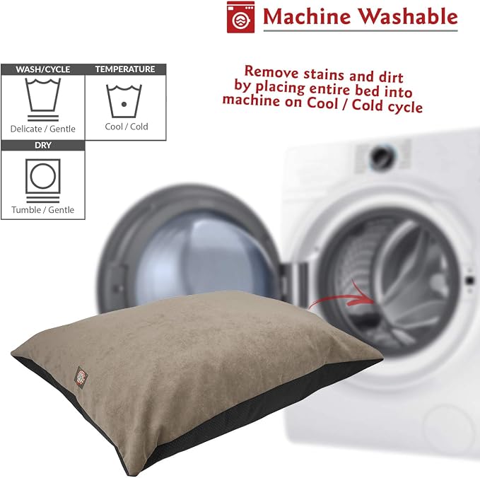 Majestic Pet Rectangle Large Dog Bed Washable – Non Slip Comfy Pet Bed – Dog Crate Bed Super Value Pillow Dog Bed – Dog Kennel Bed for Sleeping - Dog Bed Large Breed 46 x 35 Inch – Villa Vintage - Image 5