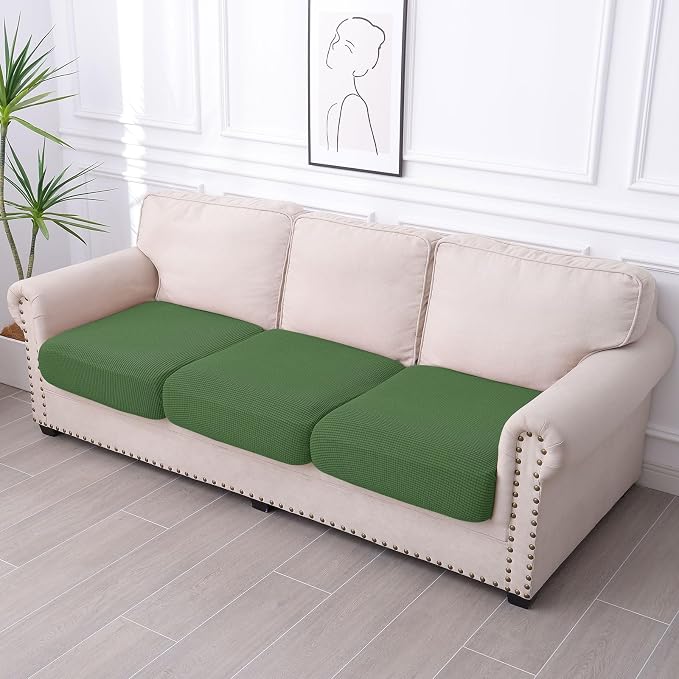 hyha Waterproof Couch Cushion Covers for Pets, Non Slip Sofa Seat Cover | Stretch Jacquard Fabric, Elastic Bottom, Non Slip Fit, Waterproof Protection, Pet Hair Protection (3 Pieces) - Image 8