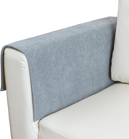 Couch Cover Couch Arm Covers Non Slip Sofa Arm Covers for Dogs Washable Armchair Cover Couch Protector Backrest Cover Sofa Slipcover for Recliner,Chenille,Light Gray,28''x28''(Only 1 Piece) by TAOMOCASTL