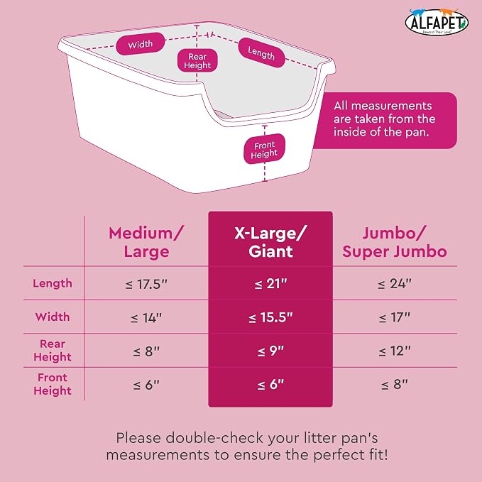 Alfapet Cat litter box liners, Elastic bags liners, 20 Count For Large, X-Large, Giant, Extra-Giant Size litterbox- With Sta-Put Technology for Firm, Easy Fit- Quick + Clever Waste Cleaners, Pack of 2 - Image 8