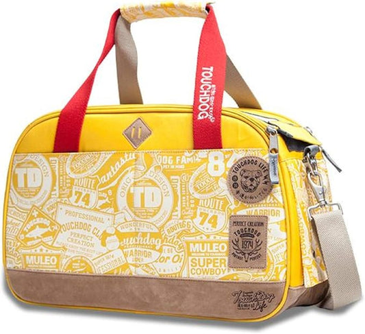 Touchdog Airline Approved Around-The-Globe Passport Designer Pet Carrier, One Size, Yellow