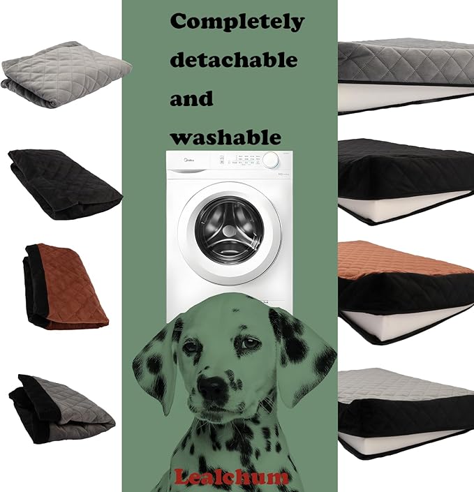 Dog Car Seat Up to 55lb,2 Clip-On Safety Adjustable Leashs Car Dog Bed for 2 Small Dogs,Fully Detachable and Washable Pet Car Seat with 2 Storage Pockets,Easy to Install(Black/Grey, Large)