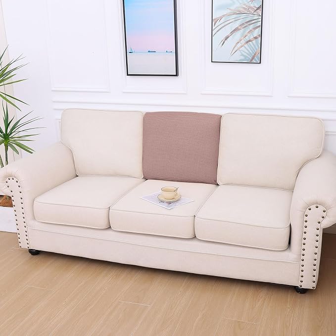 hyha Waterproof Couch Cushion Covers for Pets, Non Slip Sofa Seat Cover | Stretch Jacquard Fabric, Elastic Bottom, Non Slip Fit, Waterproof Protection, Pet Hair Protection (1 Piece for Backrest M) - Image 7