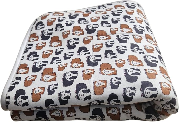 Tater Pets Guinea Pig Fleece Cage Liner - Tidy Mat - Lap Pad - Corner Pad - Absorbent - Machine Washable - for Guinea Pigs and Hedgehogs (Guinea Pigs on Gray, 2x3 C&C (28"x 42")) - Image 2