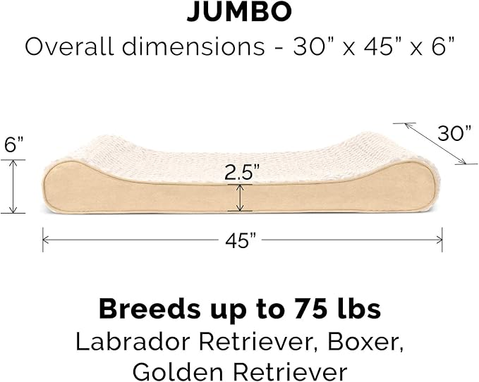 Furhaven Replacement Dog Bed Cover Ultra Plush Faux Fur & Suede Contour Luxe Lounger, Machine Washable - Cream, Jumbo (X-Large) - Image 3