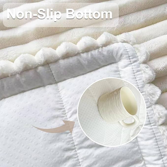 NAISI Pet Couch Covers for Sofa with Thick Filling and Non-Slip Bottom Sectional Sofa Covers Washable Friendly for Pets(1pc/27.5"x 82.6",Cream) - Image 4