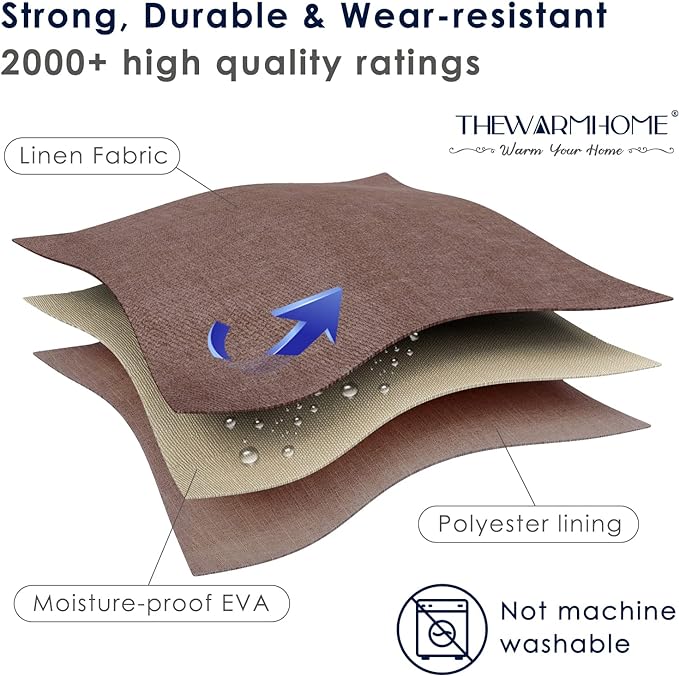 TheWarmHome Fabric Storage Basket for Home, Shelf, Closet - Canvas Bin for Dog Toys and Baby Items (Brown, 1 Pack, 13.8L9.8W6.7H) - Image 5