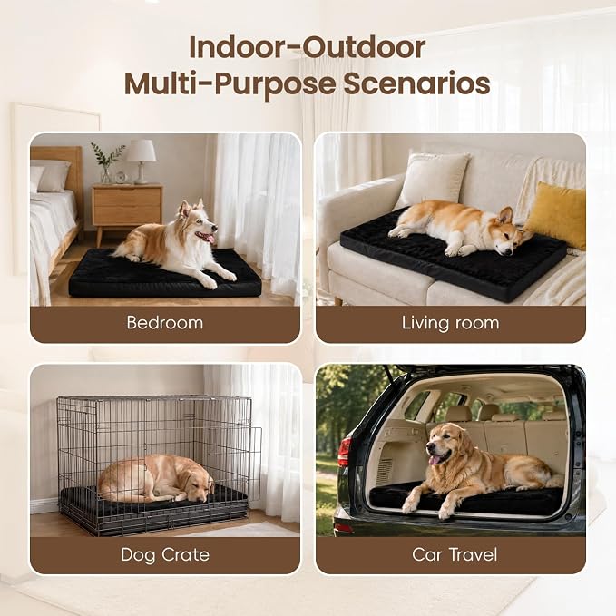 NUPIDA Waterproof Medium Dog Bed for Crate with Washable Cover, 29x18 | TPU Waterproof Layer, Easy Clean Cover, Soft Plush Surface, Durable Oxford Fabric, Non-Slip Bottom, For Medium Breeds ≤30lbs - Image 8