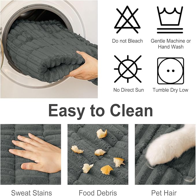 hyha Couch Cover for Dogs, Washable Non Slip Plush Flannel Sofa Protector | Thick Flannel, Silicone Anti-Slip Backing, Pet Hair & Scratch Protection, Fits Sofa & Loveseat (27.6" x 47") - Image 7