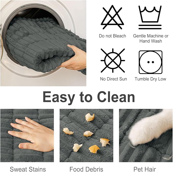hyha Couch Cover for Dogs, Washable Non Slip Plush Flannel Sofa Protector | Thick Flannel, Silicone Anti-Slip Backing, Pet Hair & Scratch Protection, Fits Sofa & Loveseat (27.6" x 70.9") - Image 7