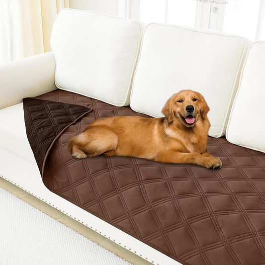 Smiry Waterproof Dog Bed Cover, Reversible Pet Blanket for Sofa Couch | Soft Washable Dog Blanket, Leakproof Couch Cover for Dogs Cats & Furniture Protection, 40x80, Brown/Chocolate by Smiry