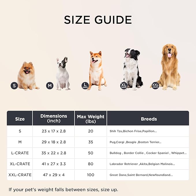 Bedsure ComfyFleece Large Dog Bed for Crate with Washable Cover, 35x22 | Orthopedic Egg Crate Foam Pet Mat,Removable Cover, Nonslip Bottom,Not Waterproof,Not Chewproof,For Large Breeds up to 40lbs - Image 6