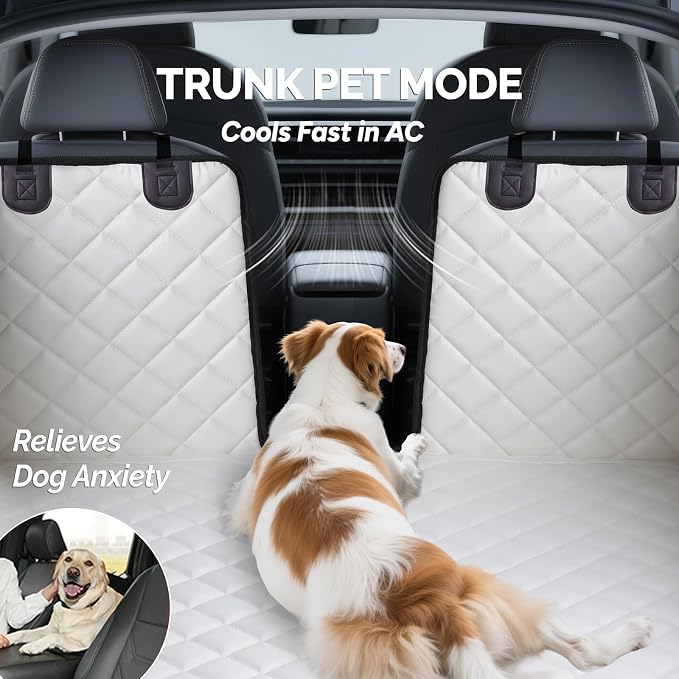 Heavy-Duty Leather SUV Cargo Liner for Fold Down Split Seats, Armrest Pass-Through Compatible, Pet-Friendly, Ideal for Dogs - Image 3