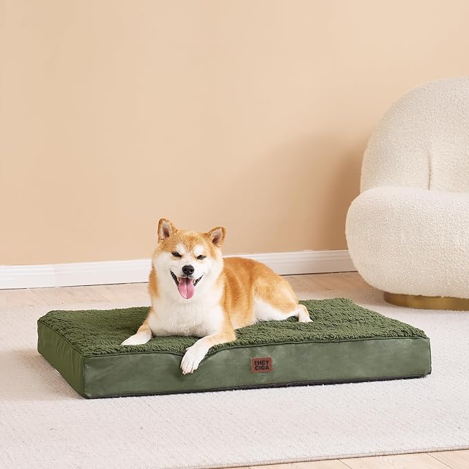 EHEYCIGA Orthopedic Dog Bed Medium with Removable Washable Cover, 30x20 | Egg Crate Foam Support, Durable Oxford fabric, Non-Slip Bottom, Machine Washable, Soft Waterproof Plush Pet Bed Mat For Crate - Image 9