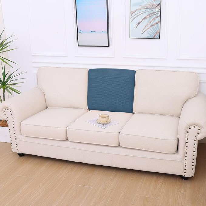 hyha Waterproof Couch Cushion Covers for Pets, Non Slip Sofa Seat Cover | Stretch Jacquard Fabric, Elastic Bottom, Non Slip Fit, Waterproof Protection, Pet Hair Protection (1 Piece for Backrest M) - Image 7