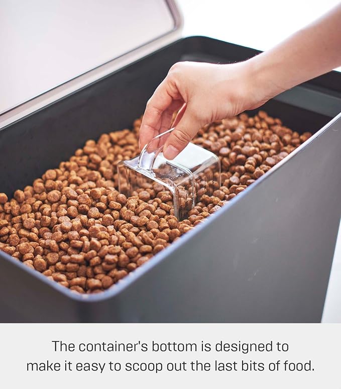 YAMAZAKI Home Tower Airtight Pet Food Storage Container - Cat And Dog Food Holder Bin With Transparent Lid And Handle - Extra Large - Polypropylene - 6.6 Gallons, 25 Liters - Image 4