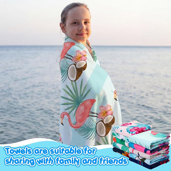FuWeave 20 Pack Microfiber Beach Towel 28 x 55 Inch Oversized Large Quick Dry Thin Beach Towels for Pool Camping, Sand Free Lightweight Blanket for Women Adults Travel Swimming Sport (Vivid Style) - Image 4