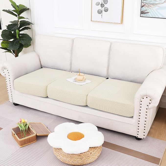 hyha Waterproof Couch Cushion Covers, Anti Slip Sofa Slipcovers for Pets | Waterproof Protection, Thick Jacquard Fabric, Wear Resistant, Anti Slip, Pet Protection (3 Pieces) - Image 5