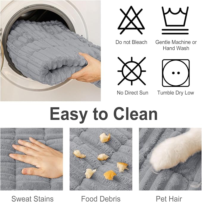 hyha Couch Cover for Dogs, Washable Non Slip Plush Flannel Sofa Protector | Thick Flannel, Silicone Anti-Slip Backing, Pet Hair & Scratch Protection, Fits Sofa & Loveseat (27.6" x 95") - Image 7