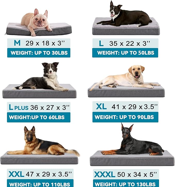 WATANIYA PET Extra Large Dog Beds, Memory Foam with Faux Fur, Orthopedic with Waterproof Liner, Anti-Slip Bottom, Machine Washable Cover - Image 4