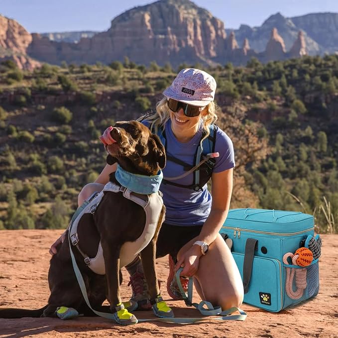 Dog Travel Bag for Traveling| Week Away/Overnight Travel Accessories with Multi-Function Pockets|Pet Travel Set for Dog and Cat|Ultimate Gift for Dog Moms &Dads, Doggy Lovers &Pet Owners - Image 2
