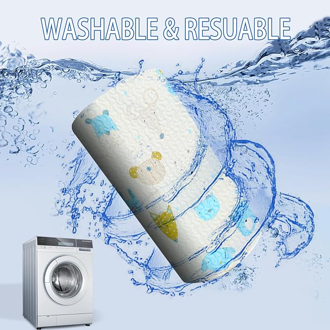 Dog Playpen Urine Pad Dog Pee Pads Puppy Pads,Personalized,Anti-Slip Bottom[PLAYPEN NOT Included] Leak-Proof/Machine Washable/Reusable Whelping Playpen Crate Pet Mattress Pad Pet Training Mat(White) - Image 4
