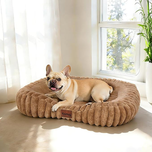 Orthopedic Dog Bed, Hip & Joint Support Medium Size Dog Crate Pad | 30L x 24W x 5H, Egg-Crate Memory Foam, Washable Cover, Low Front Entry, Non-Slip Bottom, Medium Dog Bed, Brown by Unknown