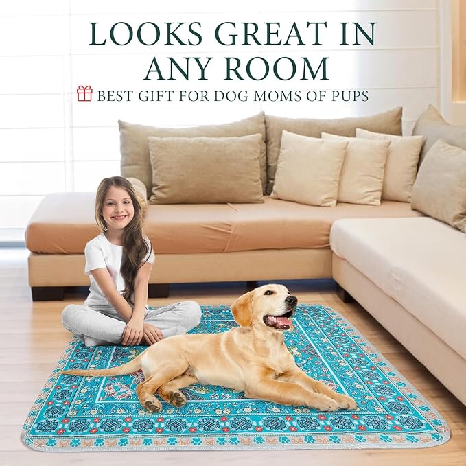 Homimp Washable Pee Pads for Dogs, 8 Pack Reusable Puppy Pads Waterproof, Absorbent and Leakproof Dog Pee Pads, Non Slip Puppy Training Pads, Pet Mat for Floor, Crate, Couch, Whelping,Blue, 16"x20" - Image 5