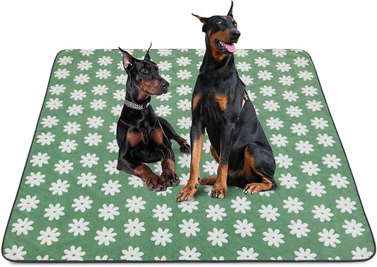 LOOBANI Extra Large Washable Puppy Pads for Incontinence 72"x72",1 Pack | Soft Reusable Dog Playpen Mat, Fast Absorbent, Non Slip, Waterproof And Leakproof For Floor, Crate, Potty Training by LOOBANI