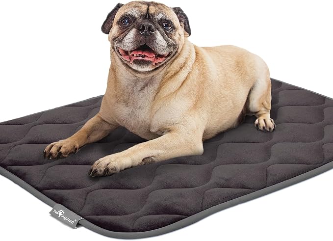 Paw Inspired Washable Padded Crate Mats for Dogs, Gray, 29x18 Inch | Fits 30-inch Kennels, Leakproof, Waterproof Bottom, Plush Dog Pad, Pet Bed - Image 7