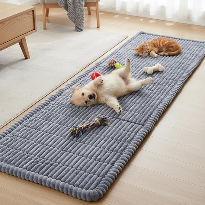 Fixwal Waterproof Flannel Dog Couch Cover, 27.6" x 82.7", Light Gray | Integrated TPU Barrier, Non-Slip Backing, Machine Washable, Pet Friendly, Easy Clean Pet Hair, Soft Sofa Cushion Protector - Image 9