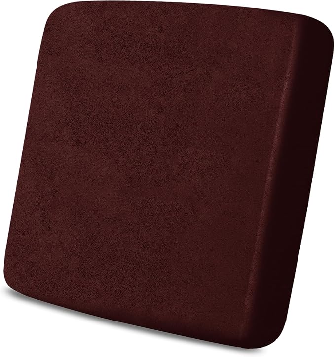 molasofa Leather Look Couch Cushion Covers, Stretch Sofa Cushion Covers for Sectional Armchair Loveseat Protector,Replacement Seat Cushion Slipcovers, Machine Washable (1 Cushion Armchair, Red) by Molasofa