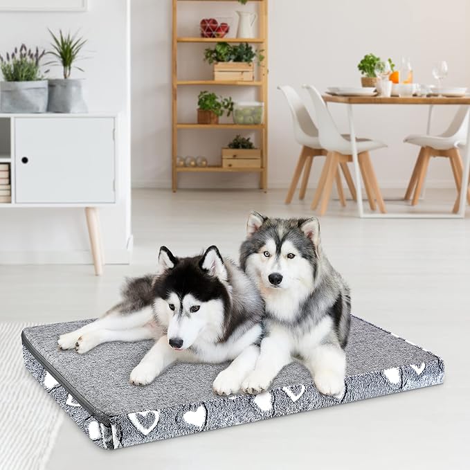 VANKEAN Reversible Cool/Warm Crate Mat Waterproof Washable Firm S-XXL Grey - Image 8