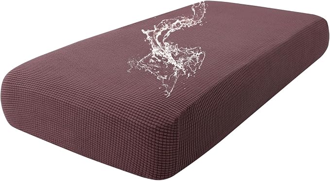 hyha Waterproof Couch Cushion Covers for Pets, Non Slip Sofa Seat Cover | Stretch Jacquard Fabric, Elastic Bottom, Non Slip Fit, Waterproof Protection, Pet Hair Protection (1 Piece for Medium) by hyha