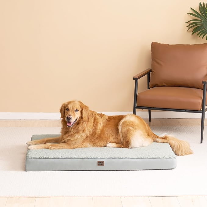 EHEYCIGA Orthopedic Dog Bed Extra Large with Removable Washable Cover, 50IN | Egg Crate Foam Support, Durable Oxford fabric, Non-Slip Bottom, Machine Washable, Soft Waterproof Plush Pet Bed Mat For Crate - Image 8