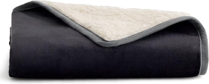 Bedsure Waterproof Dog Blankets for Small Dogs Soft Cat Blanket Warm,25X35 | Washable Plush Sherpa Fleece Puppy Blanket for Couch Protector, Reversible Cozy Calming Throw for Pet Indoor,Black - Image 9
