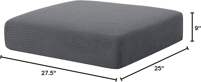 Hokway Couch Cushion Covers Stretch Cushion Covers Sofa Seat Cushion Slipcover Cushion Protector(Light Gray, Small) - Image 10