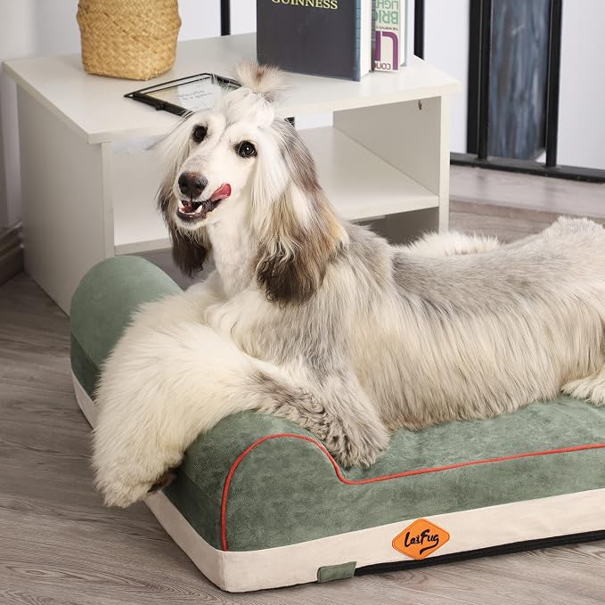 Laifug Orthopedic Dog Beds for Large Dogs,4.5" Memory Foam Dog Beds,Durable Water Proof Liner Removable and Washable, Nonskid Bottom, Dark Green 46"x28"x4.5" - Image 7
