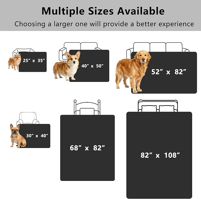Waterproof Blanket - Reversible Dog Throw as Furniture Protector | Soft Velvet & Flannel, TPU Leak-Proof Liner, Machine Washable, Fits Couch and Bed, 68" x 82", Lightbrown/Darkbrown - Image 7